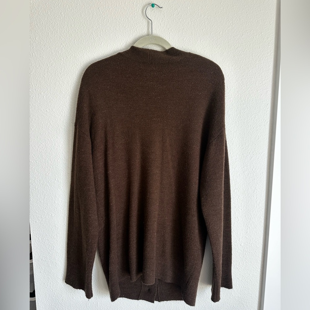 Camila Coelho Trista Oversized Cardigan in Chocolate - Picture 6 of 7